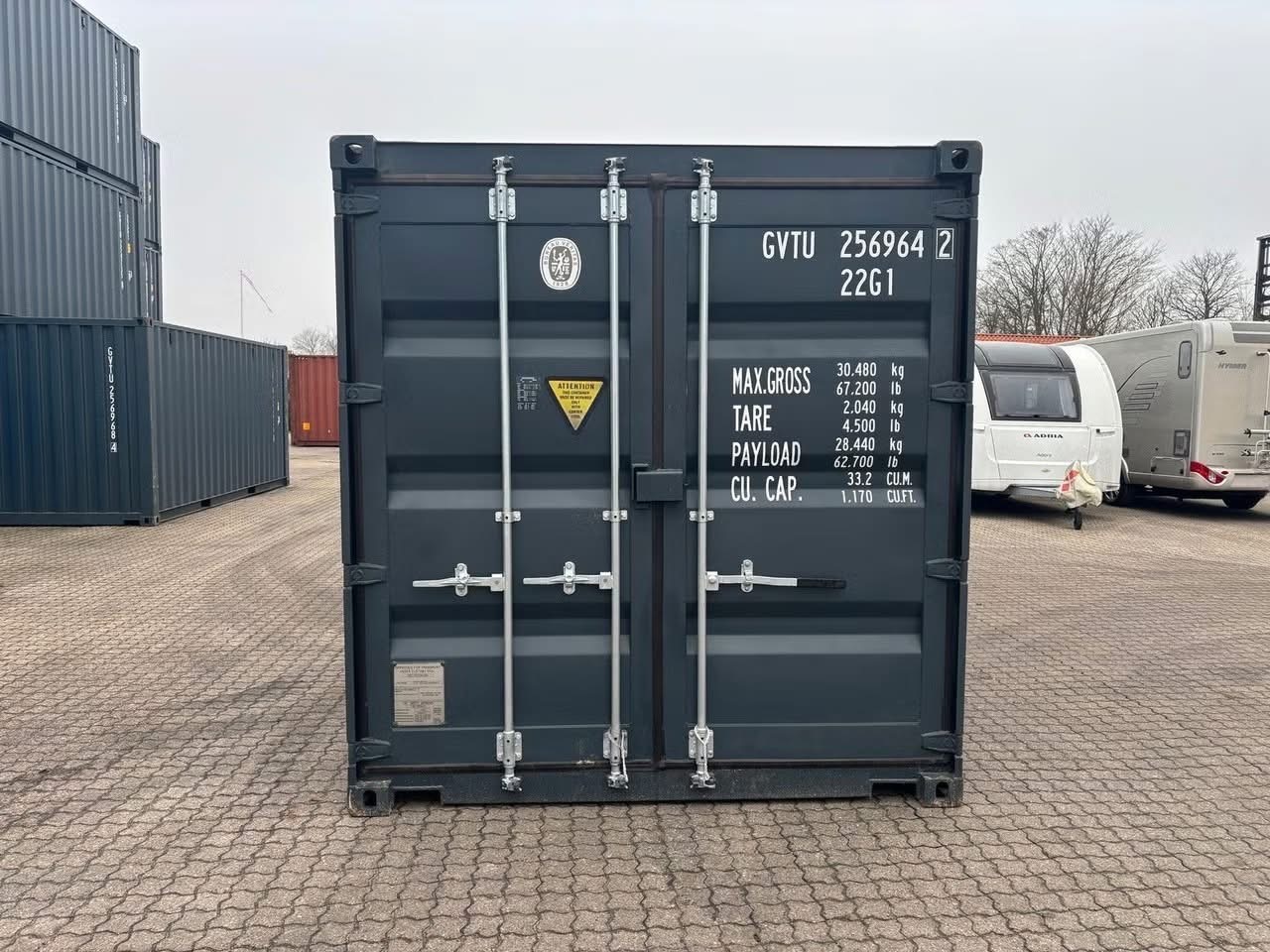20 fots isolerad container data-plade