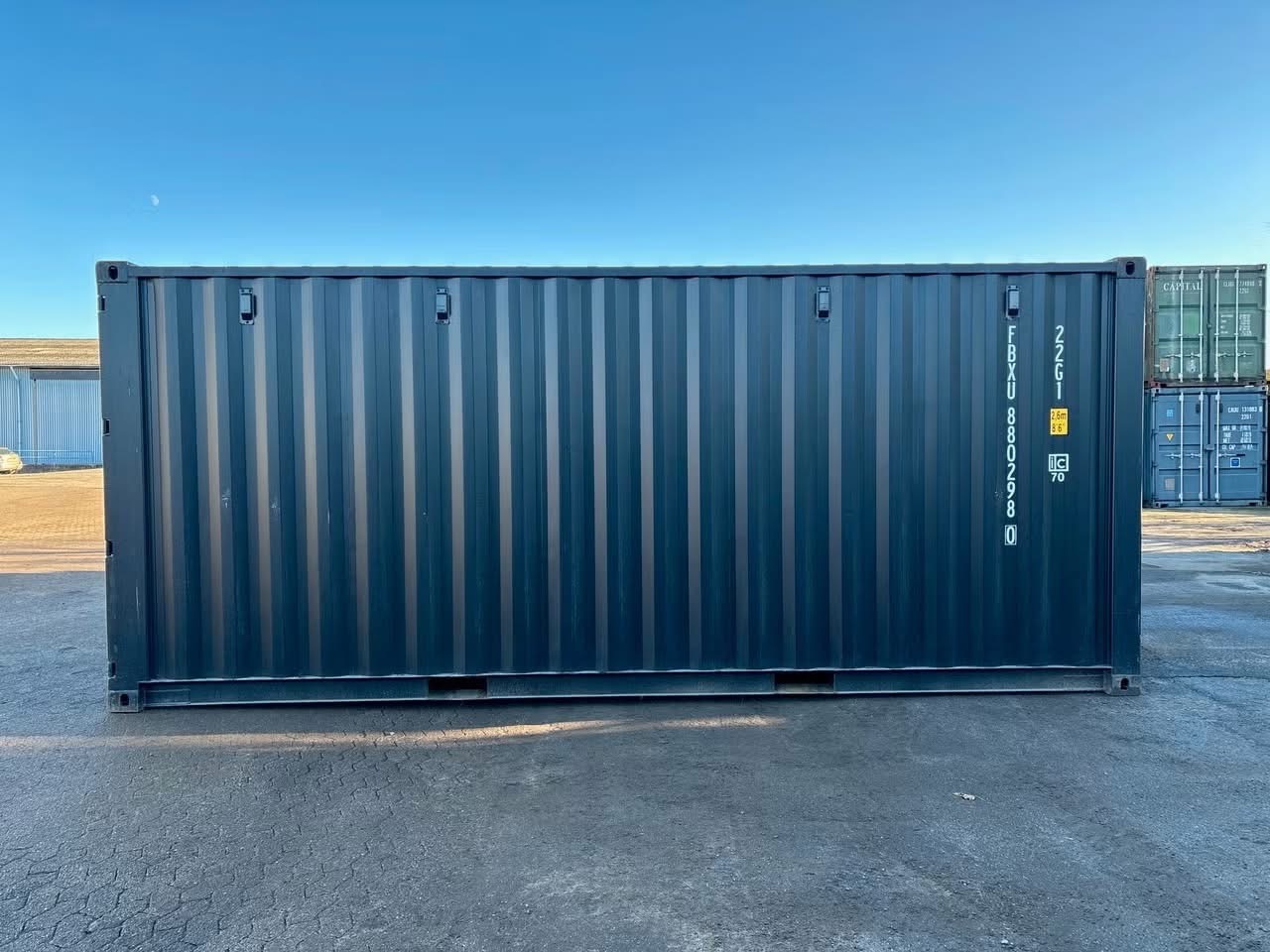 20 fots container stålgaragedør facade