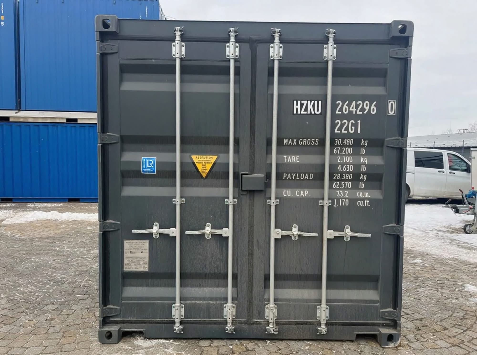 20 fots container dataplåt