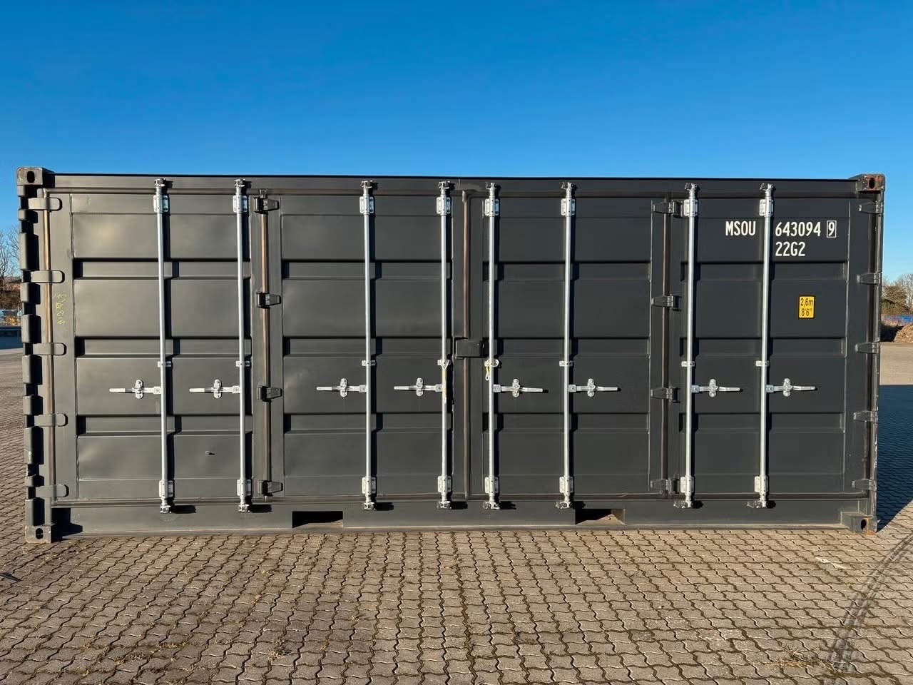 20 fots container sort sidaåbning facade