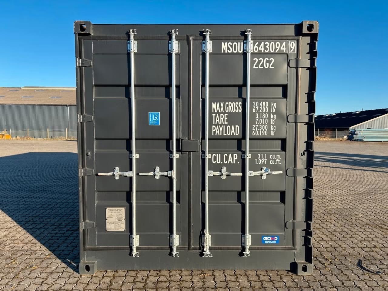 20 fots container sort porte données