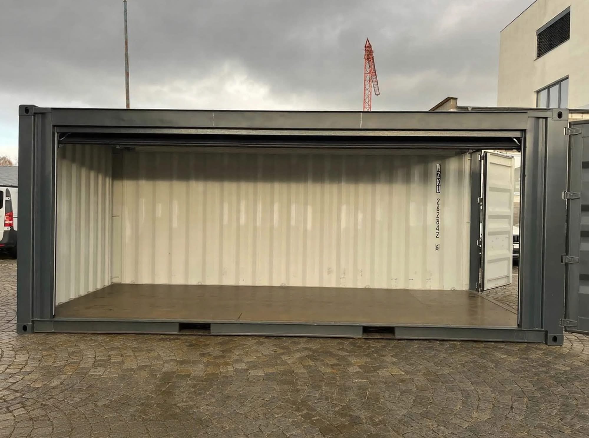 20 fots isolerad container sektionsport ouverte intérieur